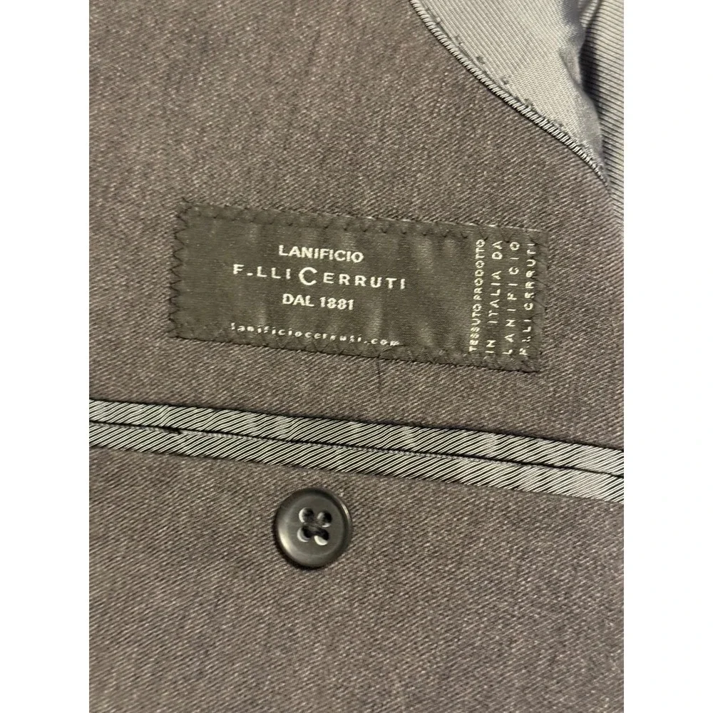 Banana Republic Mens 42R Grey Tailored Fit Italian Wool Blazer Cerruti Fabric
